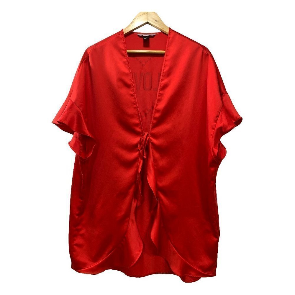 Victoria’s Secret Red Robe Satin Kimono One Size